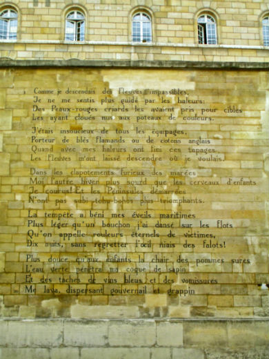 Rimbaud poem on Rue Férou