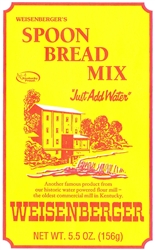 A packet of Weisenberger Mill spoonbread mix